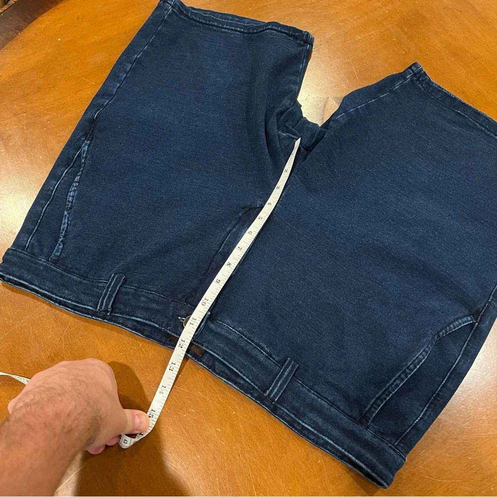 Thomas Dean Men’s Natural Indigo Stretch Cotton‎ Flat Front 9” Shorts Blue 38 - Picture 13 of 16